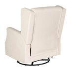Poltrona reclinabile, a dondolo e girevole Wingback, color crema/grigio chiaro/grigio scuro, per 1 persona