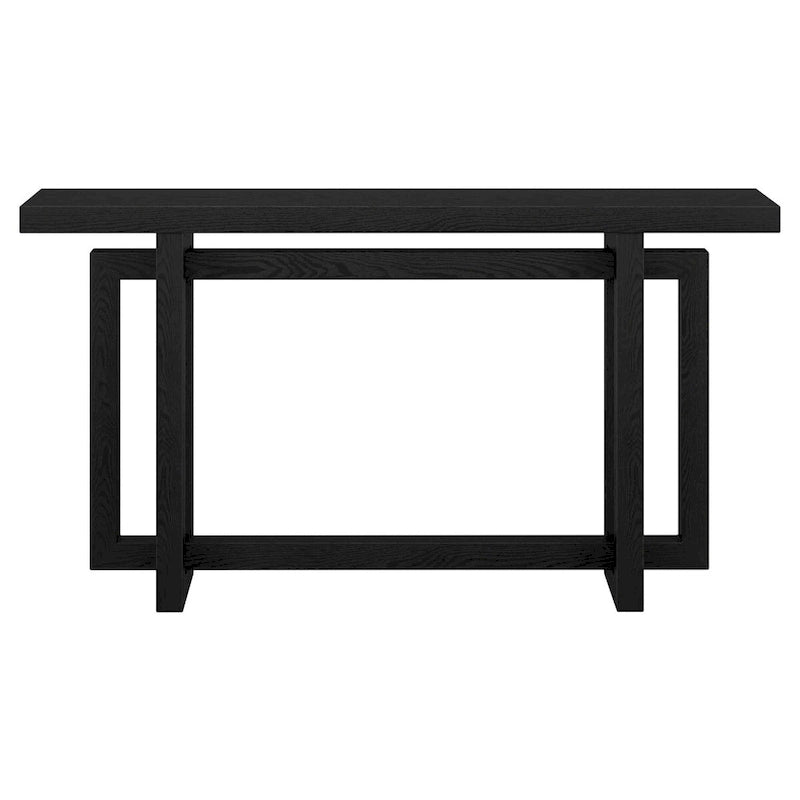 Consolle moderna in rovere bianco, nero o grigio anticato, larghezza 140 cm