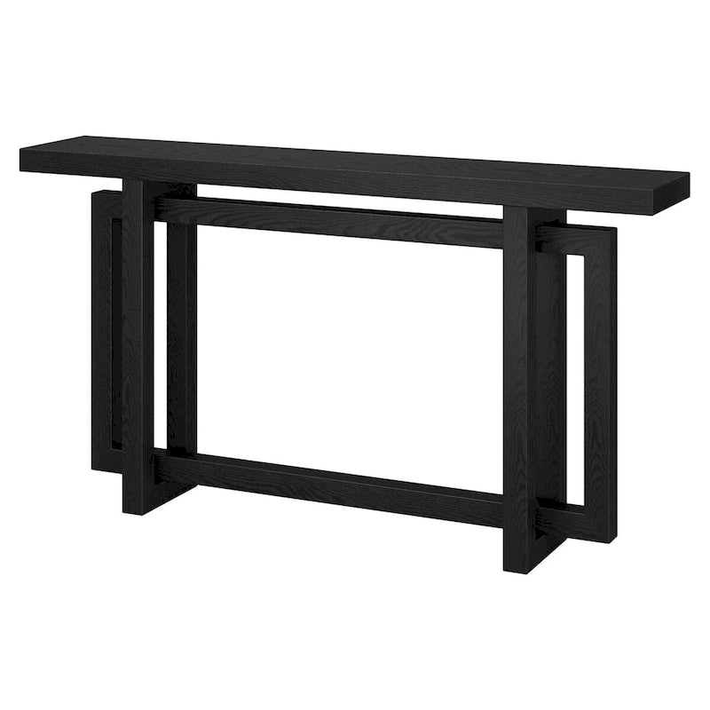 Consolle moderna in rovere bianco, nero o grigio anticato, larghezza 140 cm