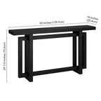 Consolle moderna in rovere bianco, nero o grigio anticato, larghezza 140 cm