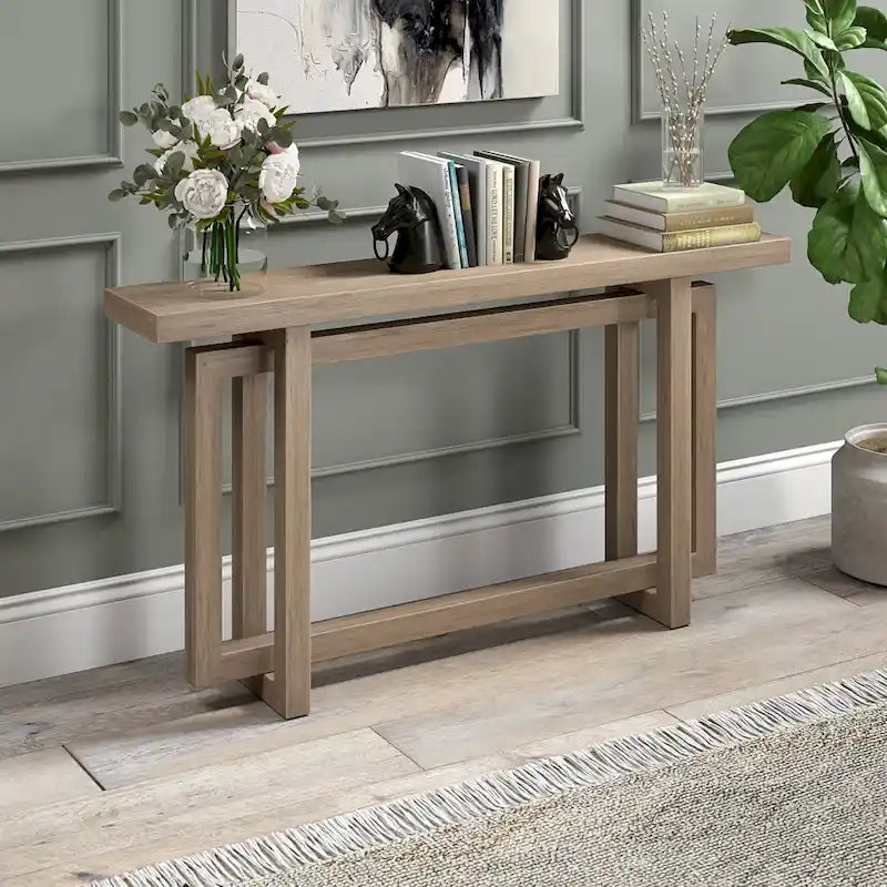 Consolle moderna in rovere bianco, nero o grigio anticato, larghezza 140 cm