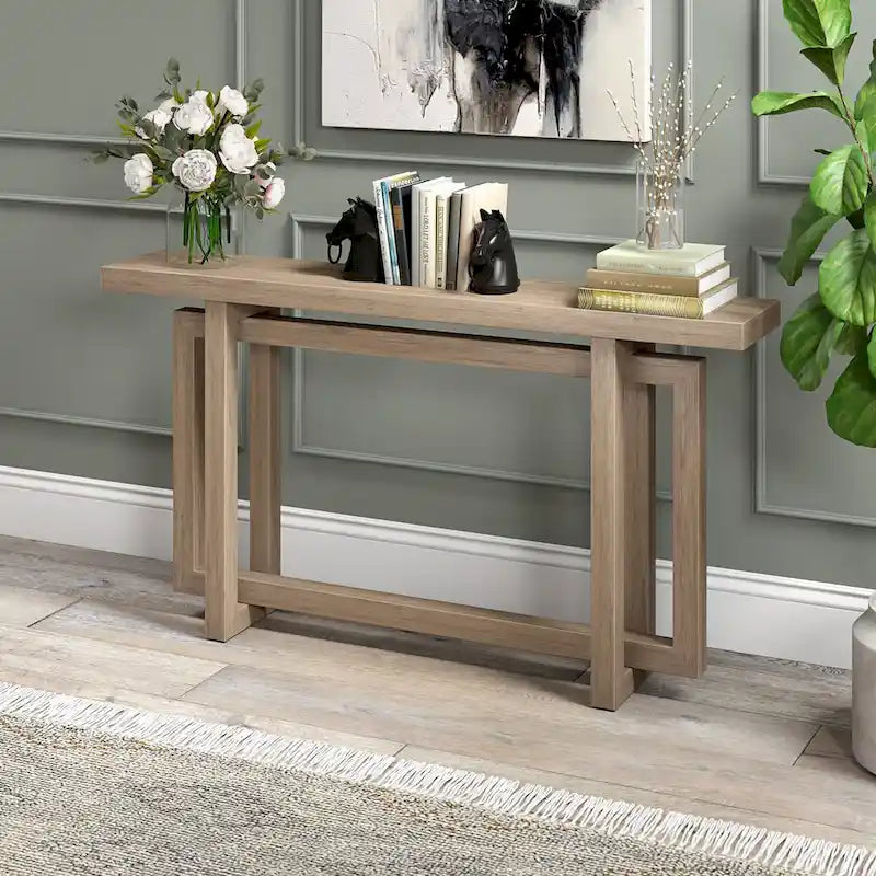 Consolle moderna in rovere bianco, nero o grigio anticato, larghezza 140 cm