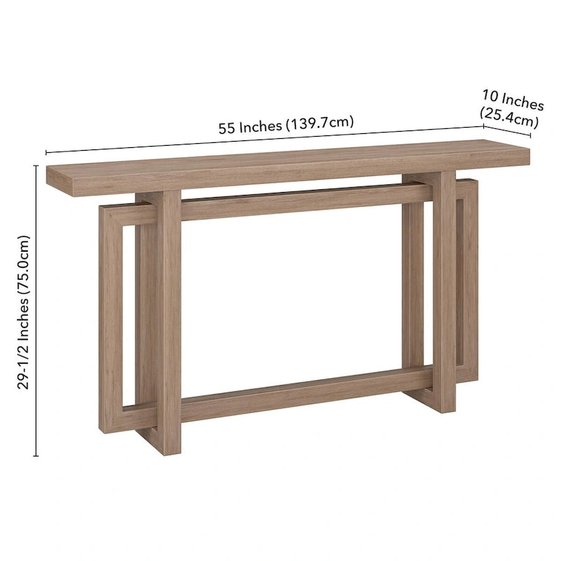 Consolle moderna in rovere bianco, nero o grigio anticato, larghezza 140 cm