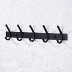 Appendiabiti da Parete Nero/Argento, 5 Ganci
