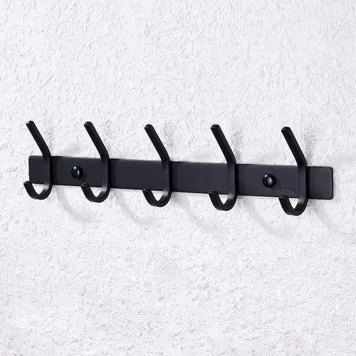 Appendiabiti da Parete Nero/Argento, 5 Ganci