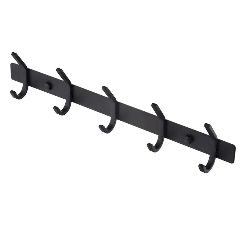 Appendiabiti da Parete Nero/Argento, 5 Ganci