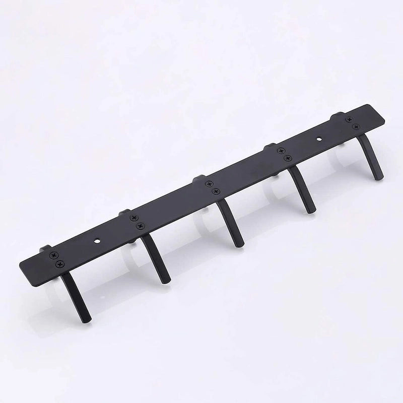 Appendiabiti da Parete Nero/Argento, 5 Ganci