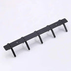 Appendiabiti da Parete Nero/Argento, 5 Ganci