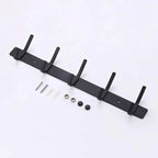 Appendiabiti da Parete Nero/Argento, 5 Ganci
