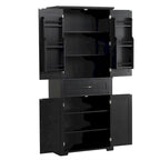 Armadietto alto con ante e cassetto, grigio / nero / bianco, 1 unità