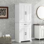 Armadietto alto con ante e cassetto, grigio / nero / bianco, 1 unità