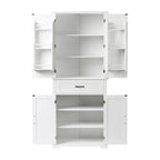 Armadietto alto con ante e cassetto, grigio / nero / bianco, 1 unità