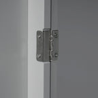 Armadietto alto con ante e cassetto, grigio / nero / bianco, 1 unità