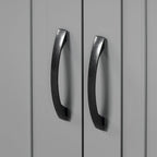 Armadietto alto con ante e cassetto, grigio / nero / bianco, 1 unità