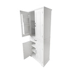 Armadietto alto con ante e cassetto, grigio / nero / bianco, 1 unità