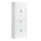 Armadietto alto con ante e cassetto, grigio / nero / bianco, 1 unità