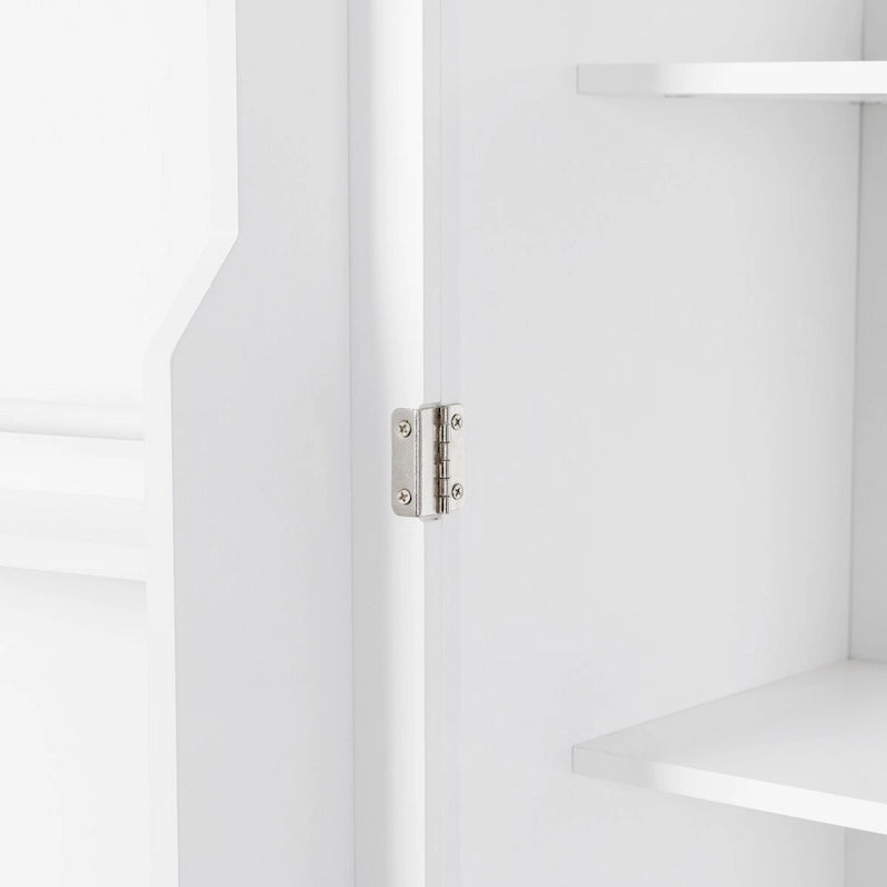 Armadietto alto con ante e cassetto, grigio / nero / bianco, 1 unità