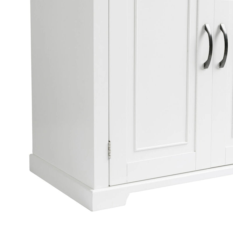 Armadietto alto con ante e cassetto, grigio / nero / bianco, 1 unità