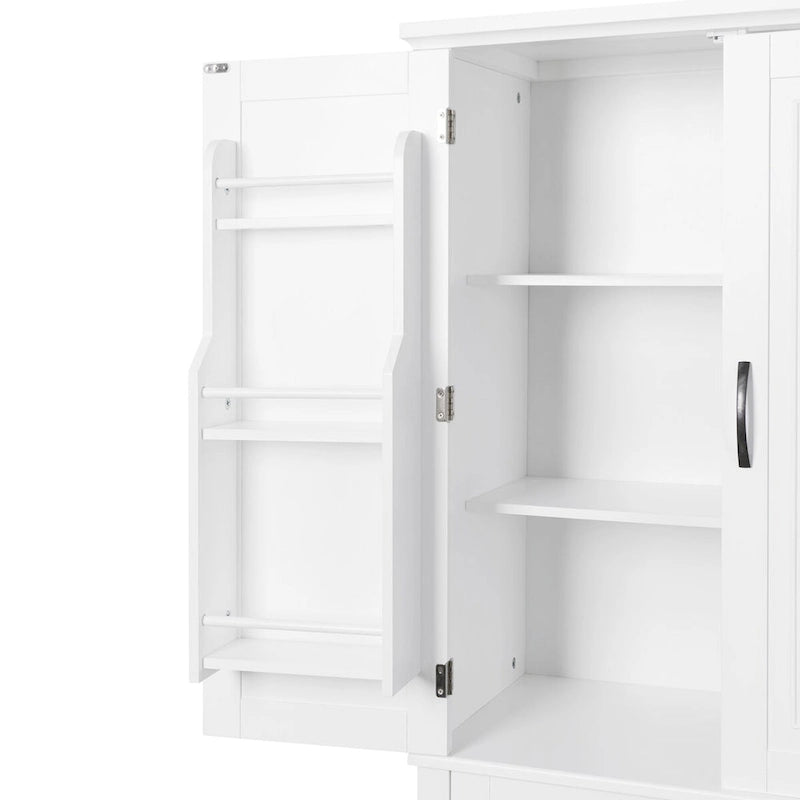 Armadietto alto con ante e cassetto, grigio / nero / bianco, 1 unità