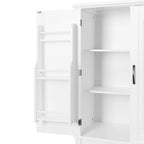Armadietto alto con ante e cassetto, grigio / nero / bianco, 1 unità