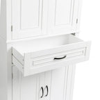 Armadietto alto con ante e cassetto, grigio / nero / bianco, 1 unità