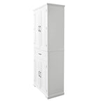 Armadietto alto con ante e cassetto, grigio / nero / bianco, 1 unità