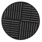 Captiva Designs Set da pranzo da 7 pezzi con tavolo rotondo in acciaio e sedie girevoli in vimini con cuscini spessi