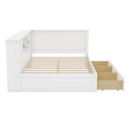 Divano Letto ad Angolo a L Bianco con Contenitore, LED e USB, Singolo/Matrimoniale
