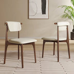 Set di 2 sedie da pranzo in similpelle beige, altezza standard