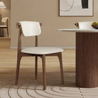 Set di 2 sedie da pranzo in similpelle beige, altezza standard