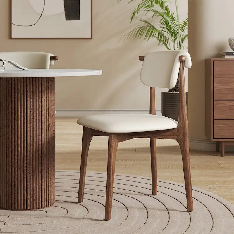 Set di 2 sedie da pranzo in similpelle beige, altezza standard